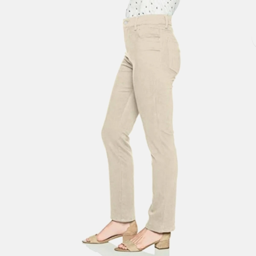 Gloria Vanderbilt Amanda Jeans Khaki Tan Classic Denim 10 Short Beige